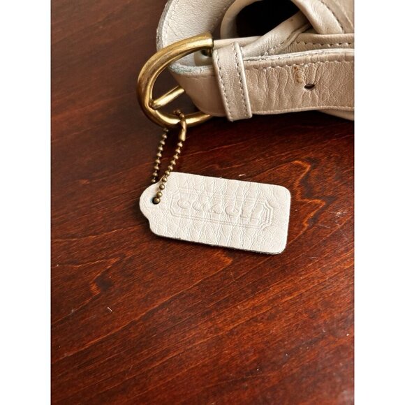 Coach VINTAGE Fletcher Crossbody #4150 Leather Flap Bag shoulder/ Handbag Ivory - Picture 10 of 11